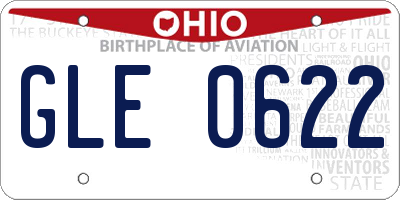 OH license plate GLE0622