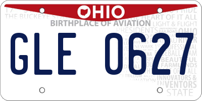OH license plate GLE0627