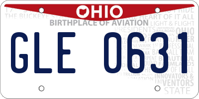 OH license plate GLE0631