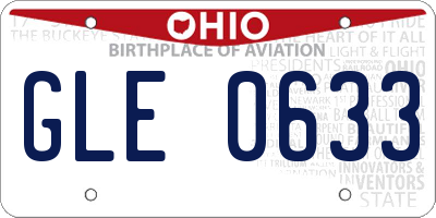 OH license plate GLE0633