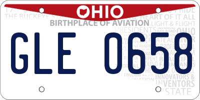 OH license plate GLE0658