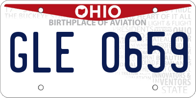 OH license plate GLE0659