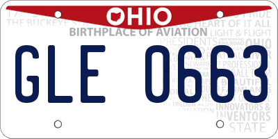 OH license plate GLE0663
