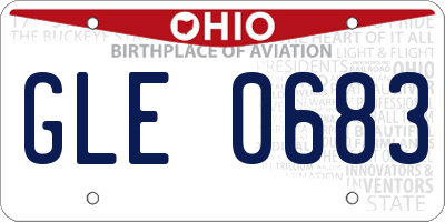 OH license plate GLE0683