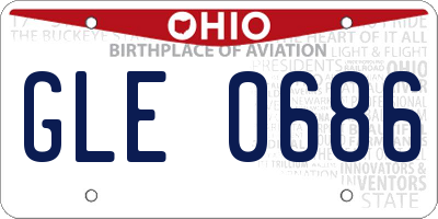 OH license plate GLE0686