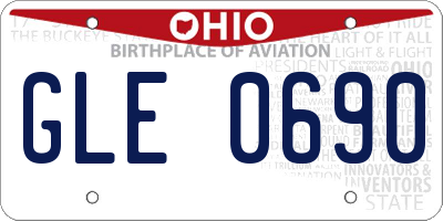 OH license plate GLE0690