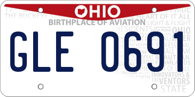 OH license plate GLE0691
