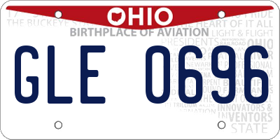 OH license plate GLE0696