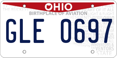 OH license plate GLE0697