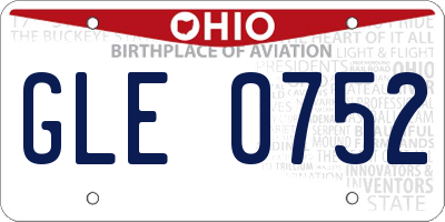 OH license plate GLE0752