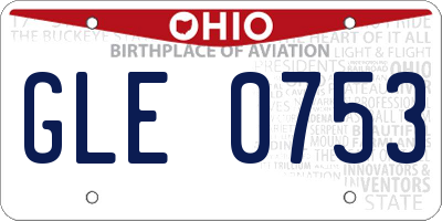OH license plate GLE0753