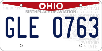 OH license plate GLE0763