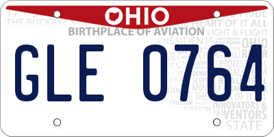 OH license plate GLE0764