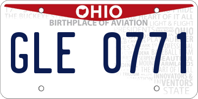 OH license plate GLE0771