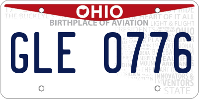 OH license plate GLE0776