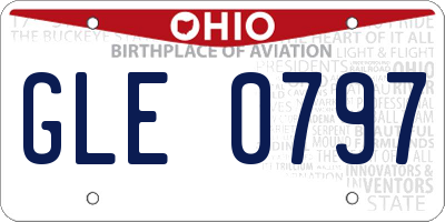 OH license plate GLE0797