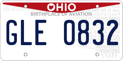 OH license plate GLE0832