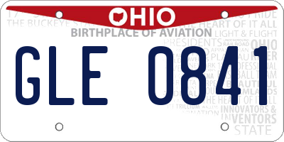 OH license plate GLE0841