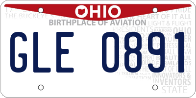 OH license plate GLE0891