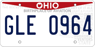 OH license plate GLE0964