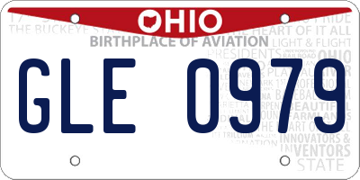 OH license plate GLE0979