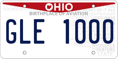 OH license plate GLE1000