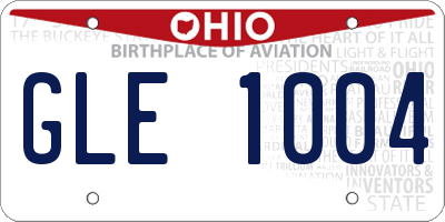 OH license plate GLE1004