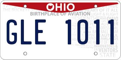 OH license plate GLE1011