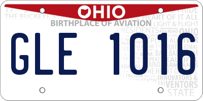 OH license plate GLE1016