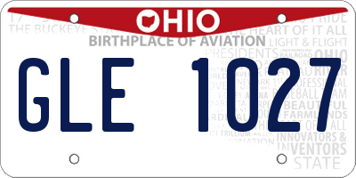 OH license plate GLE1027