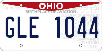OH license plate GLE1044