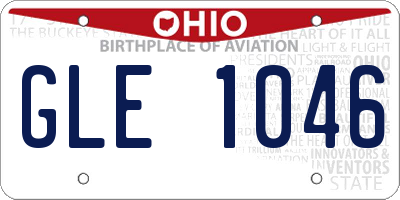 OH license plate GLE1046
