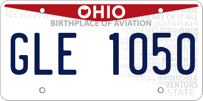 OH license plate GLE1050