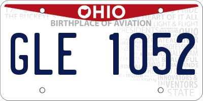 OH license plate GLE1052