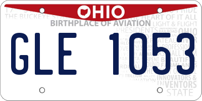 OH license plate GLE1053