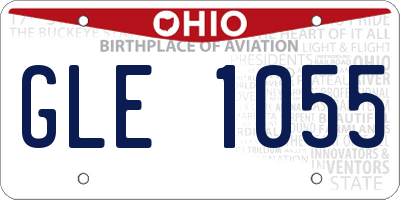 OH license plate GLE1055