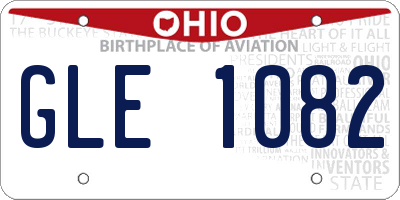 OH license plate GLE1082