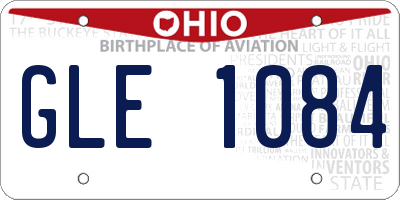 OH license plate GLE1084