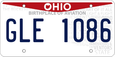 OH license plate GLE1086