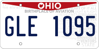 OH license plate GLE1095