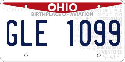 OH license plate GLE1099