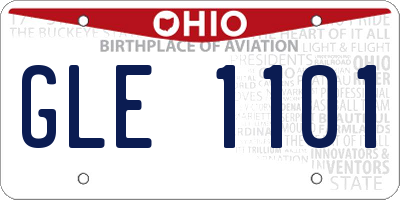 OH license plate GLE1101