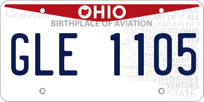 OH license plate GLE1105