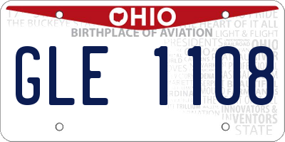 OH license plate GLE1108