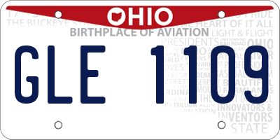 OH license plate GLE1109