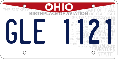 OH license plate GLE1121
