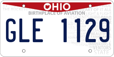 OH license plate GLE1129