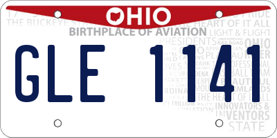 OH license plate GLE1141
