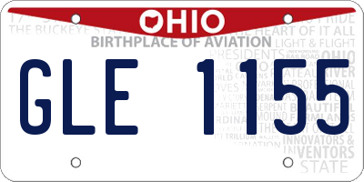 OH license plate GLE1155