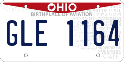 OH license plate GLE1164